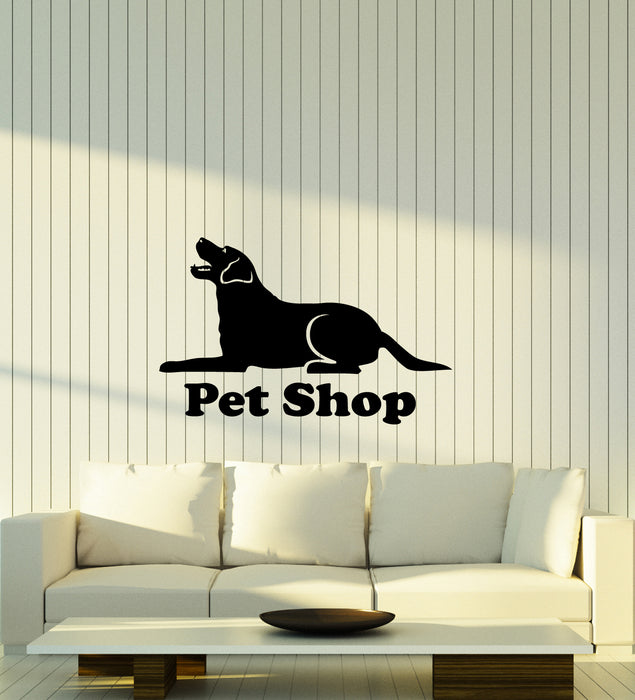 Vinyl Wall Decal Pet Shop Grooming Dog Silhouette Animal Veterinary Clinic Stickers (4225ig)