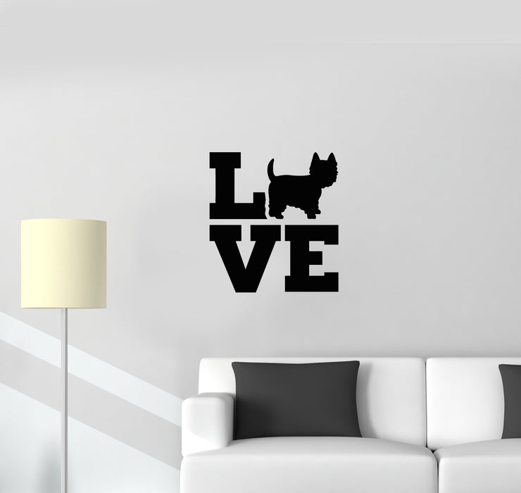 Vinyl Wall Decal Love Word Quote Pet Shop Home Animal Stickers (3759ig)