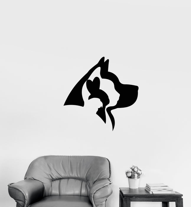 Vinyl Wall Decal Pet Shop Home Animals Logo Veterinary Clinic Stickers (3798ig)