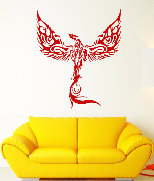Vinyl Wall Decal Phoenix Fantasy Bird Fantastic Beast Forks Of Flame Living Room Stickers (2175ig)