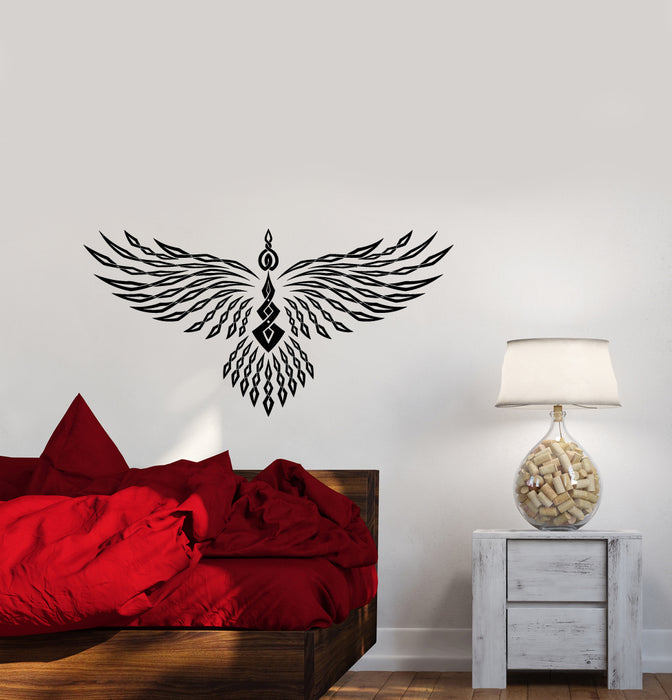 Vinyl Wall Decal Abstract Geometric Phoenix Bird Wings Stickers (3990ig)