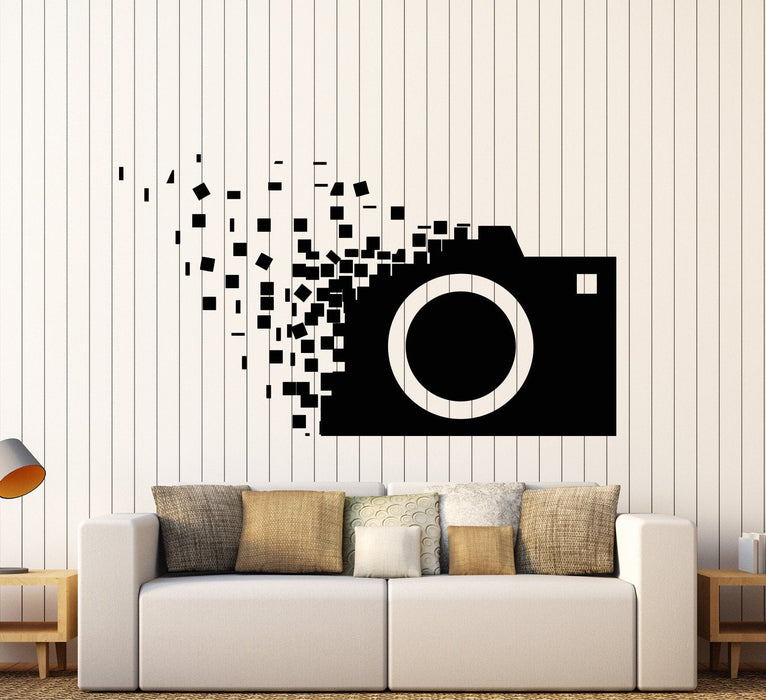 Vinyl Wall Decal Retro Camera Photographer Cubes Stickers Living Room (1354ig)