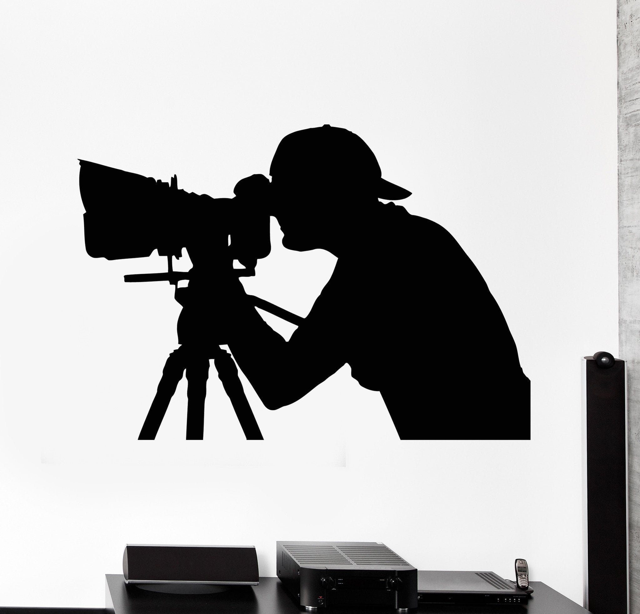 Vinyl Wall Decal Photographer Photo Art Studio Camera Stickers Unique ...