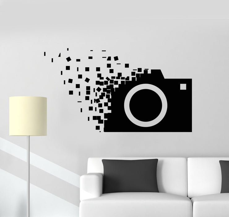 Vinyl Wall Decal Retro Camera Photographer Cubes Stickers Living Room (1354ig)