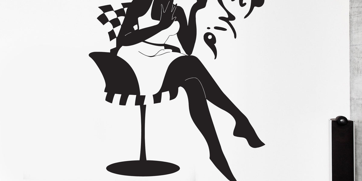 Vinyl Wall Decal Pin Up Girl Woman Beauty Salon Stickers Mural Unique ...