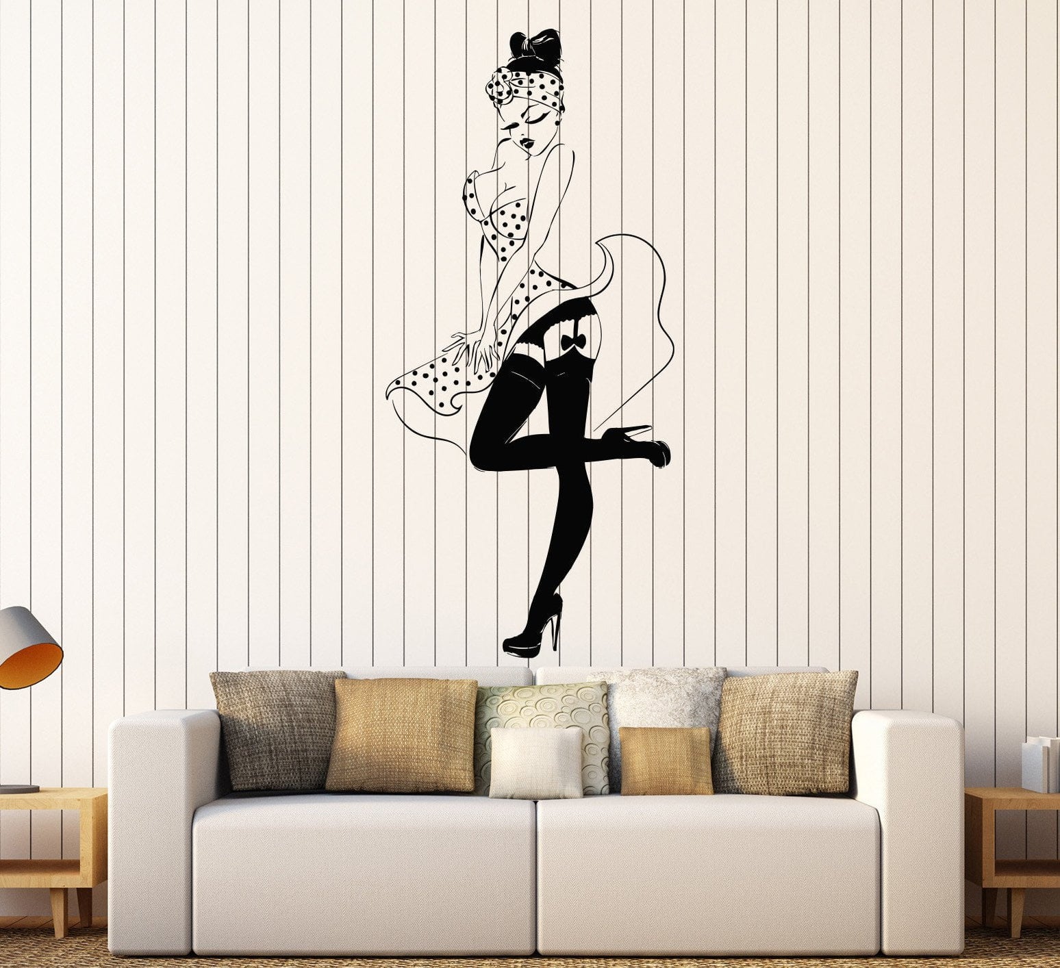 Vinyl Wall Decal Pin Up Sexy Girl Retro Woman Stickers Unique Gift (86 ...