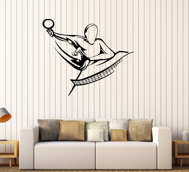 Виниловые наклейки на стену Настольный теннис Пинг-понг Спортивные наклейки Фреска Уникальный подарок (145ig)