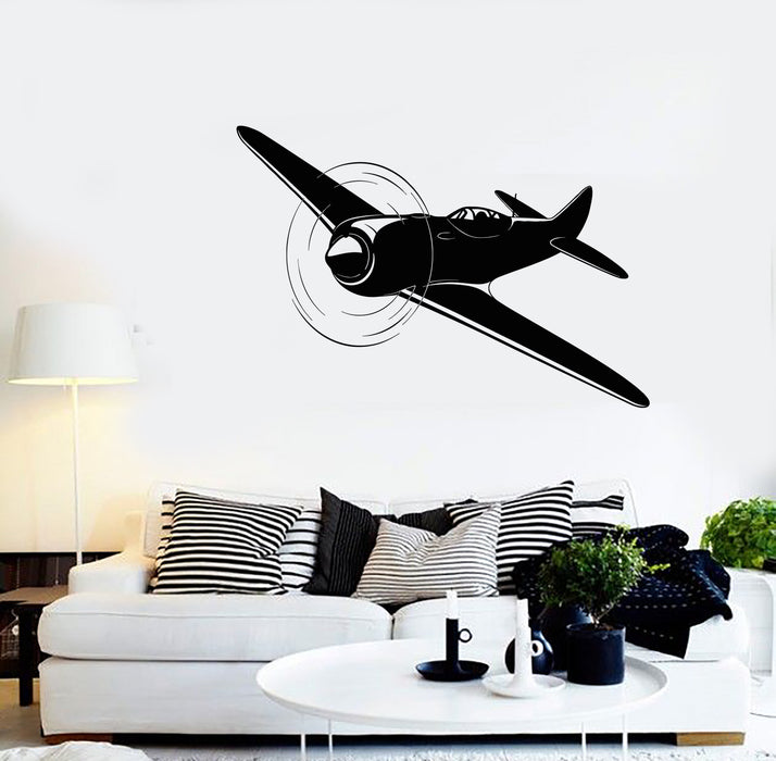 Vinyl Wall Decal Aircraft Airplane Plane Pilot Aviator Stickers Unique Gift (1964ig)