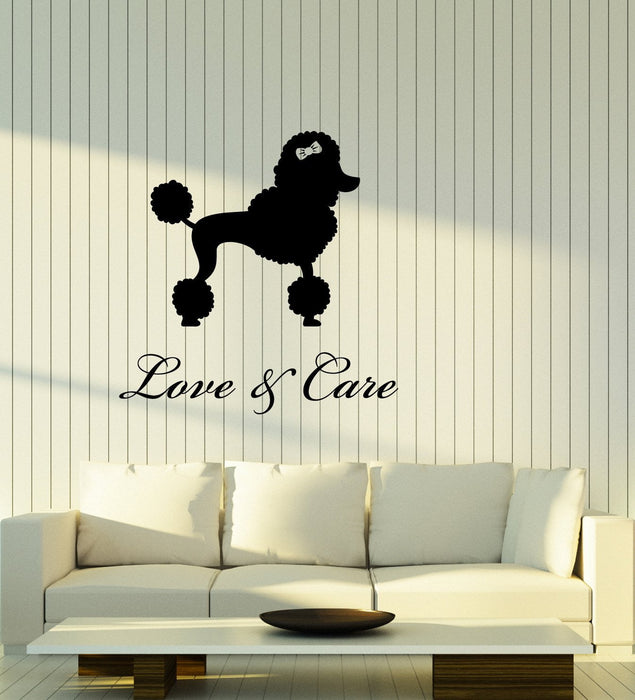 Vinyl Wall Decal Logo Beauty Grooming Salon For Pets Stickers (3141ig)