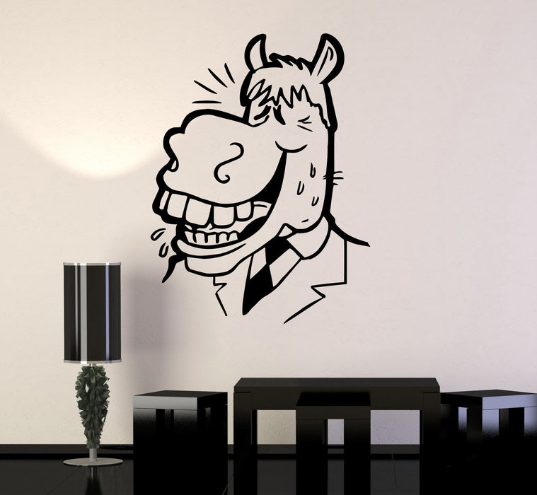 Wall Stickers Vinyl Decal Positive Horse Funny Animal Mural Unique Gift (ig055)