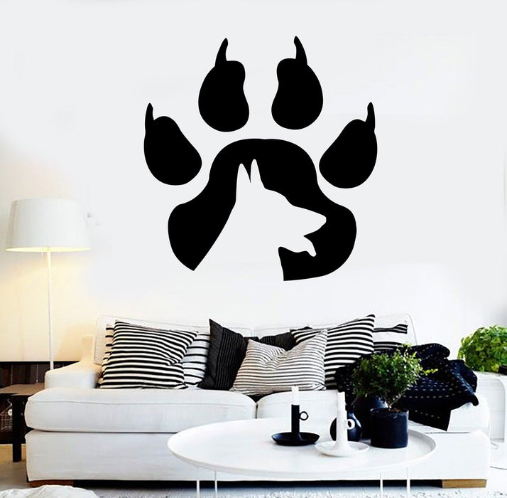 Vinyl Wall Decal Paw Prints Dog Animal Pet Shop Stickers Unique Gift (ig3919)