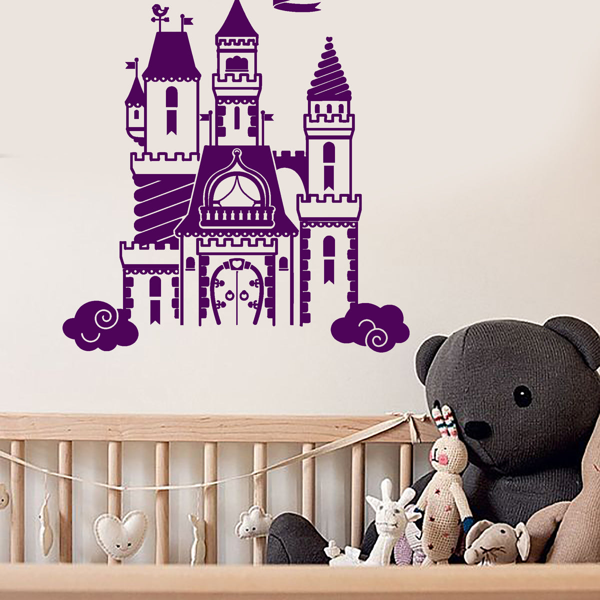 Vinyl Wall Decal Princess Castle Fairy Tale Little Girl's Room Sticker ...
