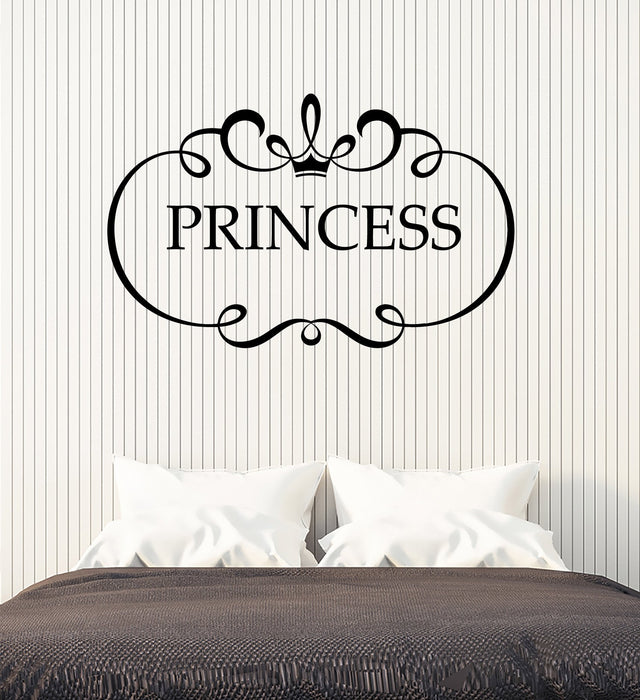 Vinyl Wall Decal Quote Word Logo For Little Princess Room Stickers (2988ig)