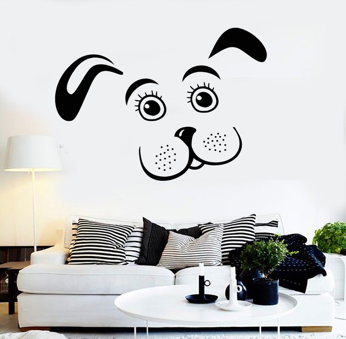 Vinyl Wall Decal Puppy Dog Pet Animal Kids Room Nursery Stickers Unique Gift (ig4427)