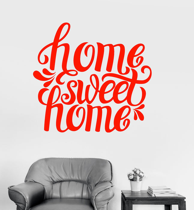 Vinyl Wall Decal Quote Words Home Sweet Home Welcome Stickers Unique Gift (1455ig)