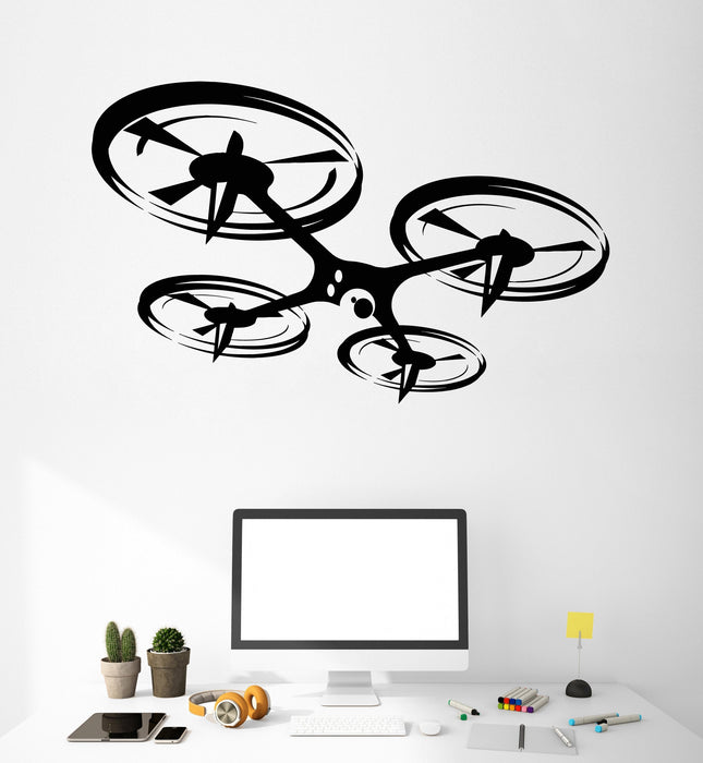 Vinyl Wall Decal Quadcopter Drone UAV Art Stickers Murals Unique Gift (ig4897)