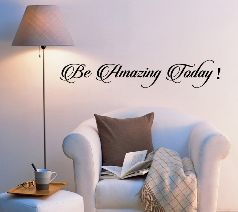 Vinyl Wall Decal Positive Quote Peace Be Amazing Today Words Letters Stickers 1995ig (22.5 in x 4 in)