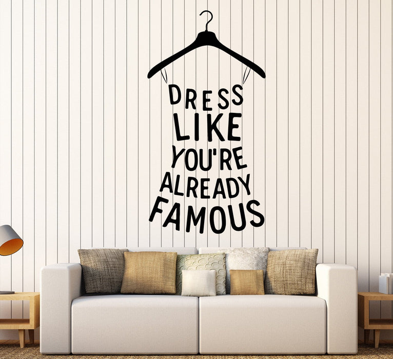 Vinyl Wall Decal Quote Fashion Shopping Words Girl Room Decor Stickers Unique Gift (1464ig)