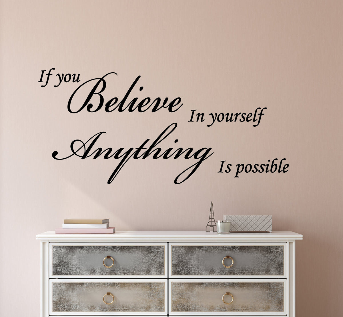 Vinyl Wall Decal Stickers Motivation Quote Words Believe In Yourself I ...