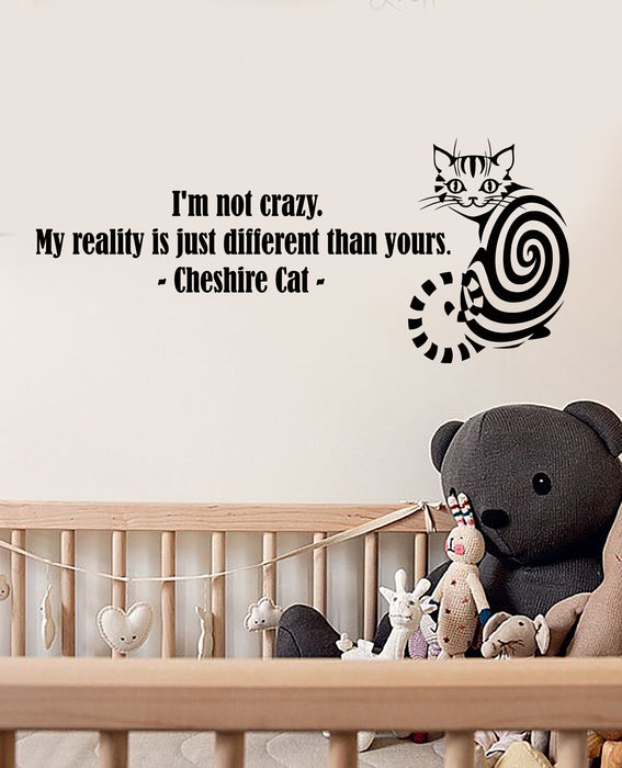 Vinyl Wall Decal Stickers Quote Words Inspiring Cheshire Cat Fairy Tale Letters 3351ig (22.5 in x 9.5 in)