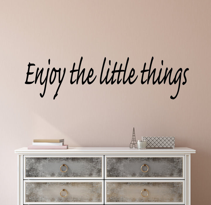 Vinyl Wall Decal Stickers Motivation Quote Words Enjoy The Little Things Inspiring Letters 2596ig (22.5 in x 6 in)