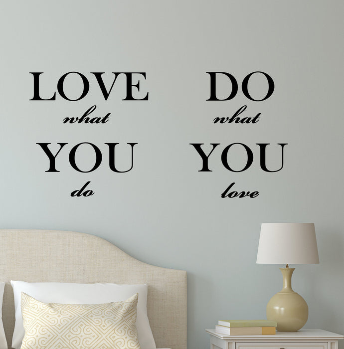 Vinyl Wall Decal Stickers Motivation Quote Words Inspiring Letters Do What You Love 2142ig (22.5 in x 10.5 in)
