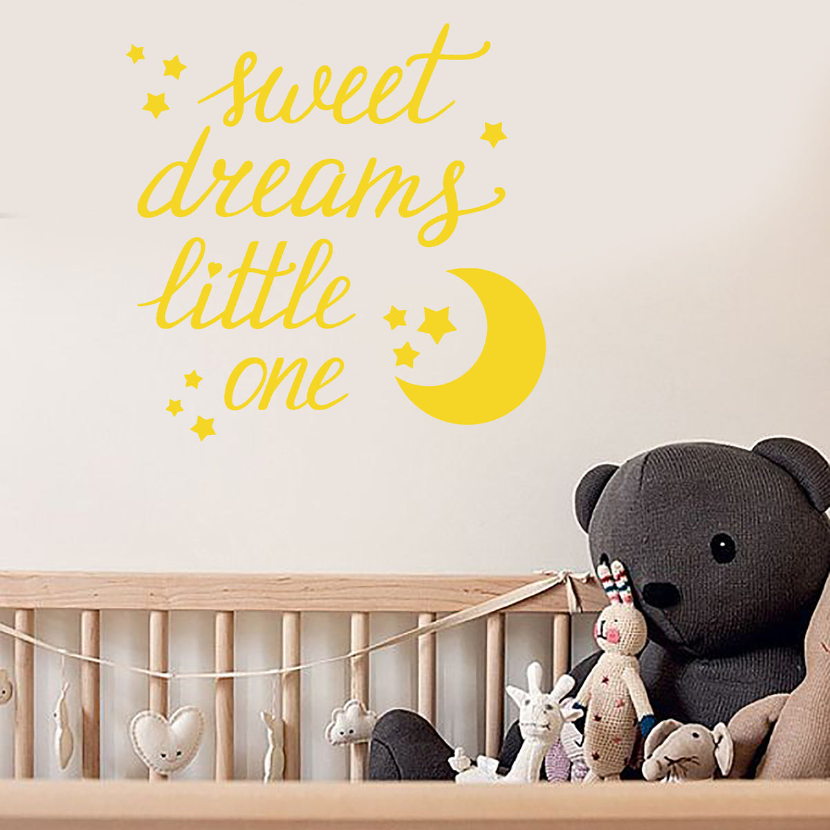 Vinyl Wall Decal Quote For Baby Room Sweet Dreams Moon Stars