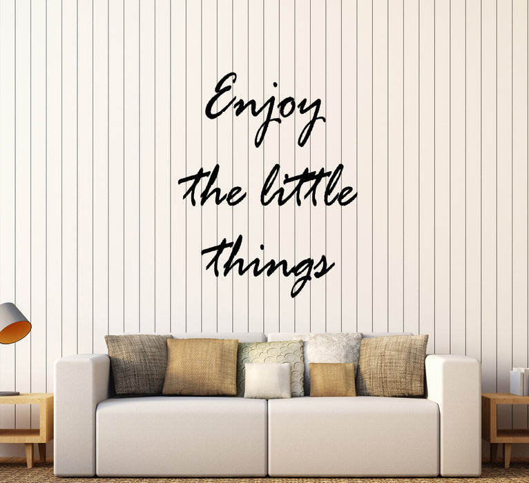 Autocollant mural en vinyle avec citation de motivation « Profitez des petites choses » (3858ig)