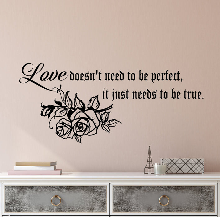 Vinyl Wall Decal Stickers Quote Words Inspiring About Perfect True Love Letters 2911ig (22.5 in x 10 in)