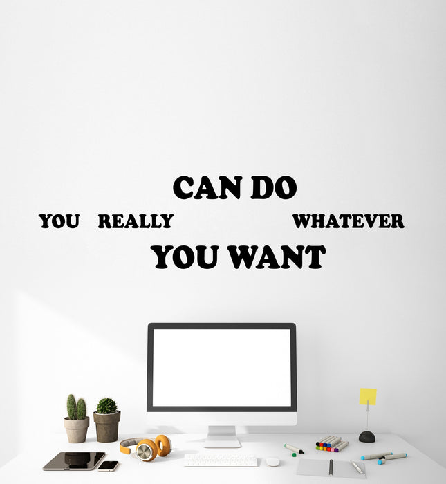Autocollants muraux en vinyle avec citation de motivation, mots inspirants, vous pouvez faire des lettres 2806ig (22,5 po x 6 po)