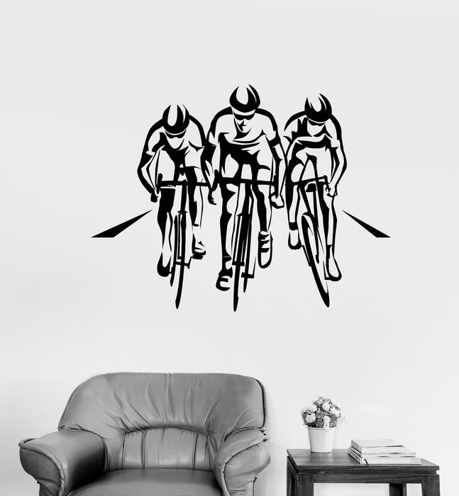 Vinyl Wall Decal Cycle Sport Race Cyclists Bicycle Stickers Unique Gift (1996ig)