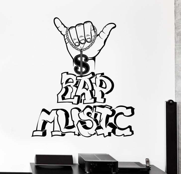 Rap Decals Vinyl Wall Decal Rap Music Teen Room Hip Hop Decor Stickers Unique Gif ...