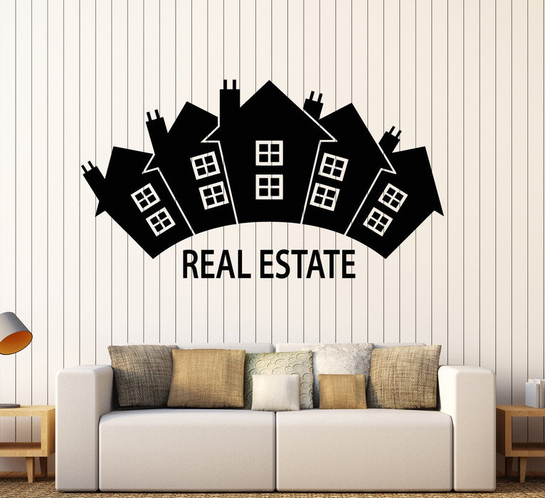 Vinyl Wall Decal Realtor Real Estate Agencies Houses Building Stickers Unique Gift (1990ig)