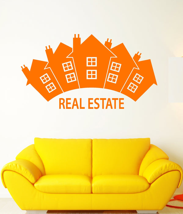Vinyl Wall Decal Realtor Real Estate Agencies Houses Building Stickers Unique Gift (1990ig)