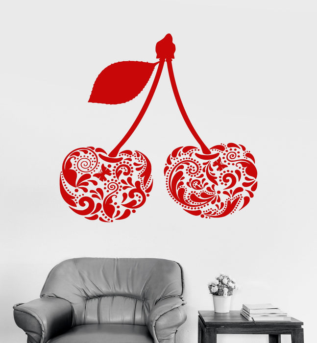 Vinyl Wall Decal Cherry Beautiful Decorations Room Home Art Stickers Unique Gift (ig3281)