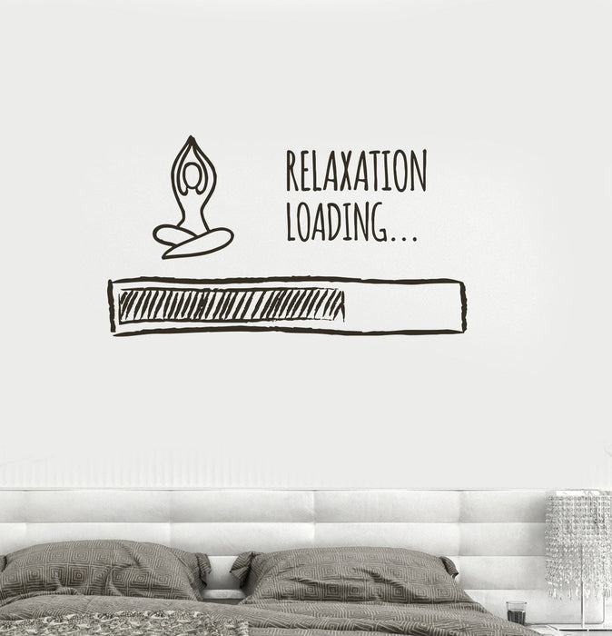 Vinyl Wall Decal Loading Relaxation Meditation Buddhism Bedroom Stickers Unique Gift (ig3623)
