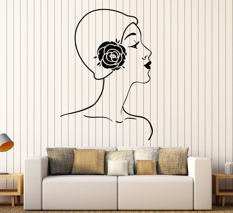 Autocollant mural en vinyle Mademoiselle Retro Woman Lady Cloche Hat Stickers Cadeau unique (781ig)