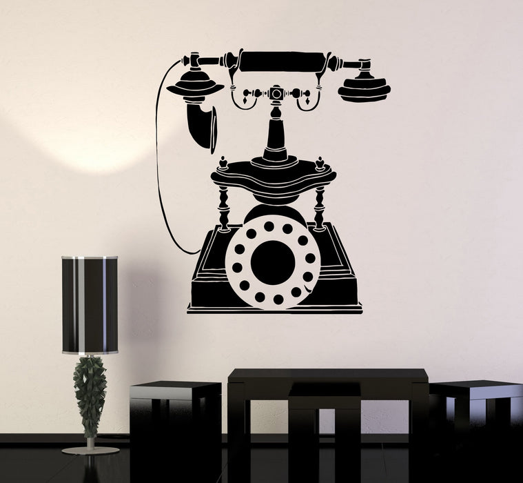Vinyl Wall Decal Retro Phone Vintage Style Home Decoration Stickers Unique Gift (ig4888)