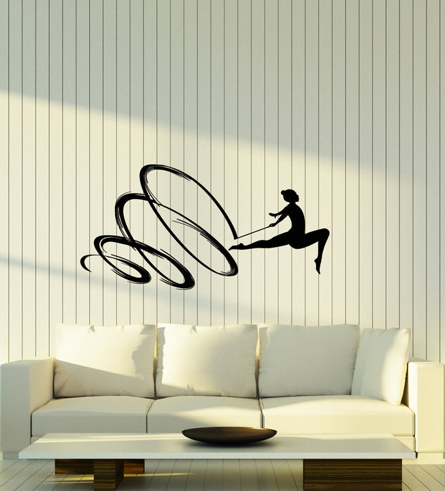 Виниловые наклейки на стену Художественная гимнастика Девушка Спортивная школа Наклейки (3986ig)