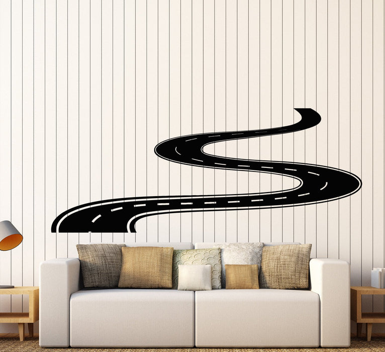 Autocollant mural en vinyle pour décoration de chambre, route, autoroute, cadeau unique (ig3826)