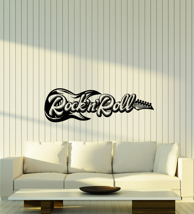 Vinyl Wall Decal Music Retro Electric Guitar For Musician Stickers (4061ig)