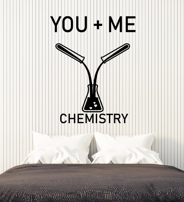Vinyl Wall Decal You+Me Chemistry Romantic Love Words Tube Stickers (2568ig)