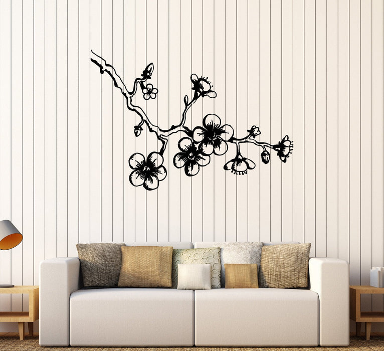 Vinyl Wall Decal Sakura Cherry Japanese Decor Asian Stickers Unique Gift (509ig)