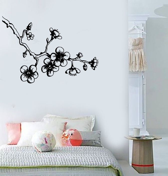 Autocollant mural en vinyle Sakura Cherry Japanese Decor Autocollants asiatiques Cadeau unique (509ig)