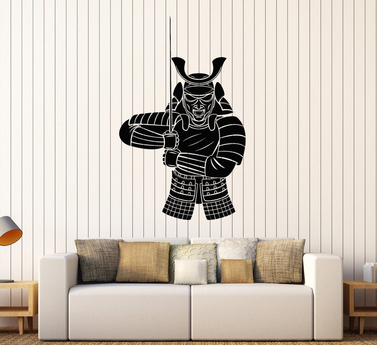 Vinyl Wall Decal Samurai Warrior Armor Japanese Style Asia Stickers Unique Gift (551ig)