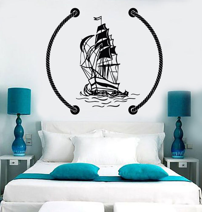 Vinyl Wall Decal Ship Sea Boat Sailor Nautical Marine Art Stickers Unique Gift (373ig)