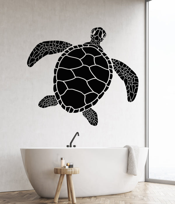 Vinyl Wall Decal Sea turtle Ocean Marine Style Animal Bathroom Decor Stickers Unique Gift (1731ig)
