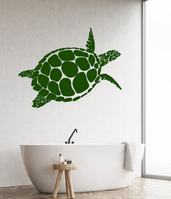 Vinyl Wall Decal Abstract Sea Turtle Animal Marine Style Stickers Unique Gift (1982ig)