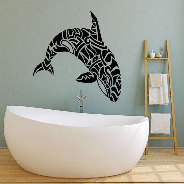 Vinyl Wall Decal Abstract Sea Animal Dolphin Killer Whale Stickers (2325ig)