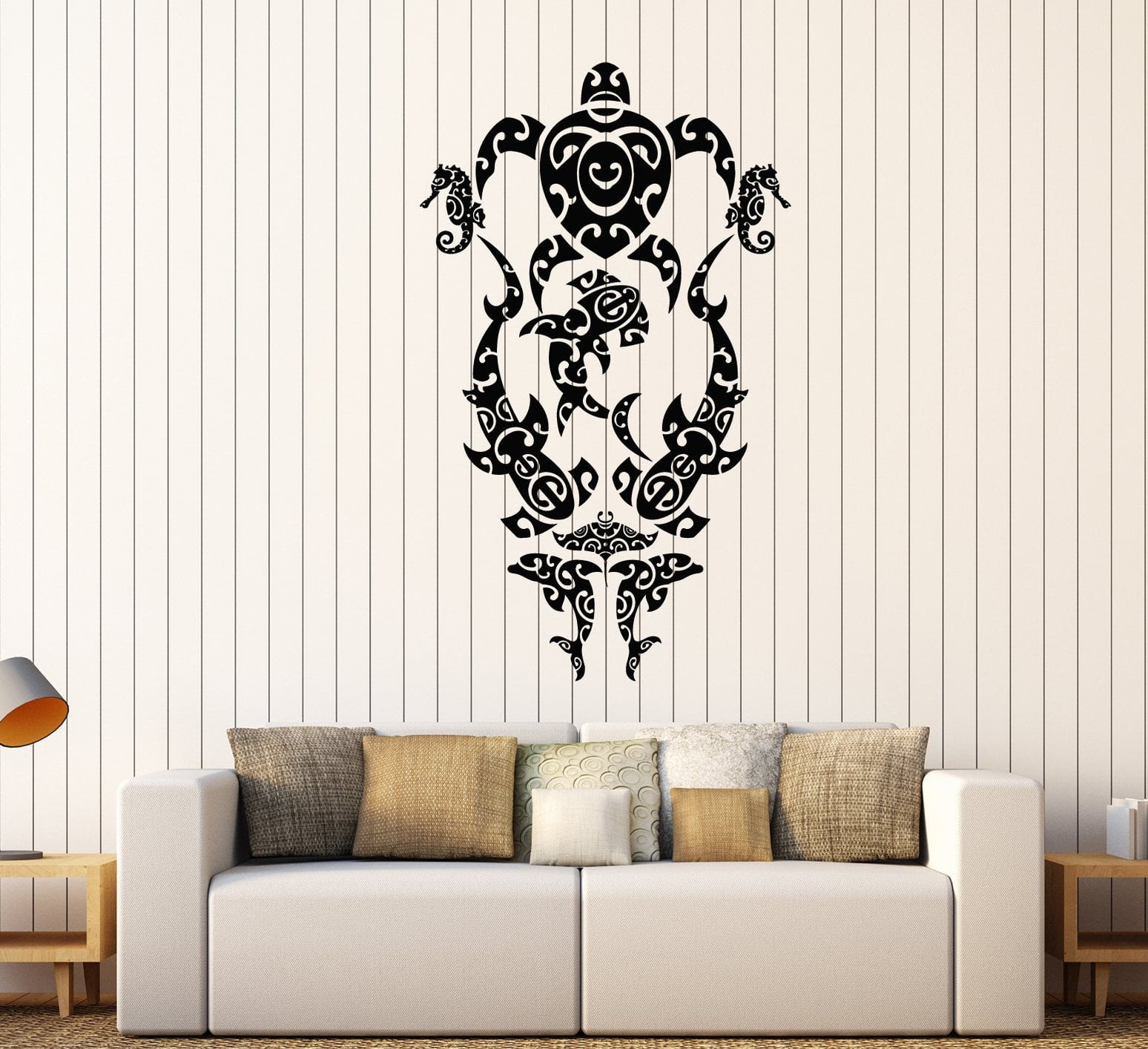 Vinyl Wall Decal Sea Turtle Marine Animals Beach Style Stickers (2900i ...